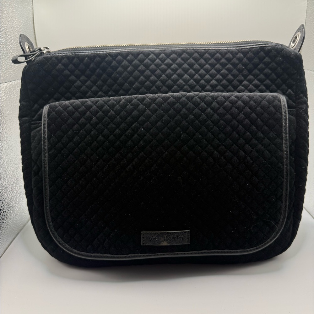 Vera Bradley Carson Shoulder/Crossbody Bag in Classic Black Velvet
